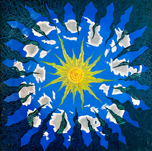 Looking Up, 2024, oil on canvas, 36 x 36 in. / 91.44 x 91.44 cm.