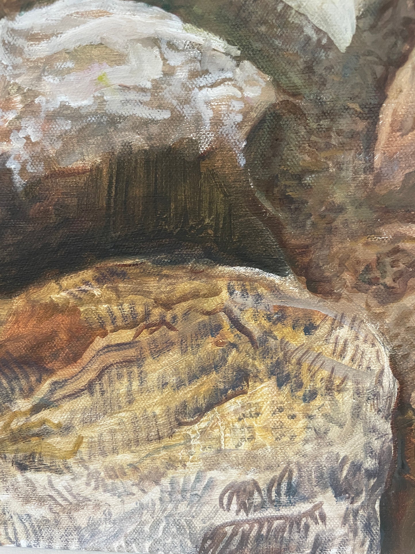 Window of Palamidi Fortress to Argolic Gulf, 2023, oil on canvas, 48 x 36 in. / 121.92 x 91.44 cm.