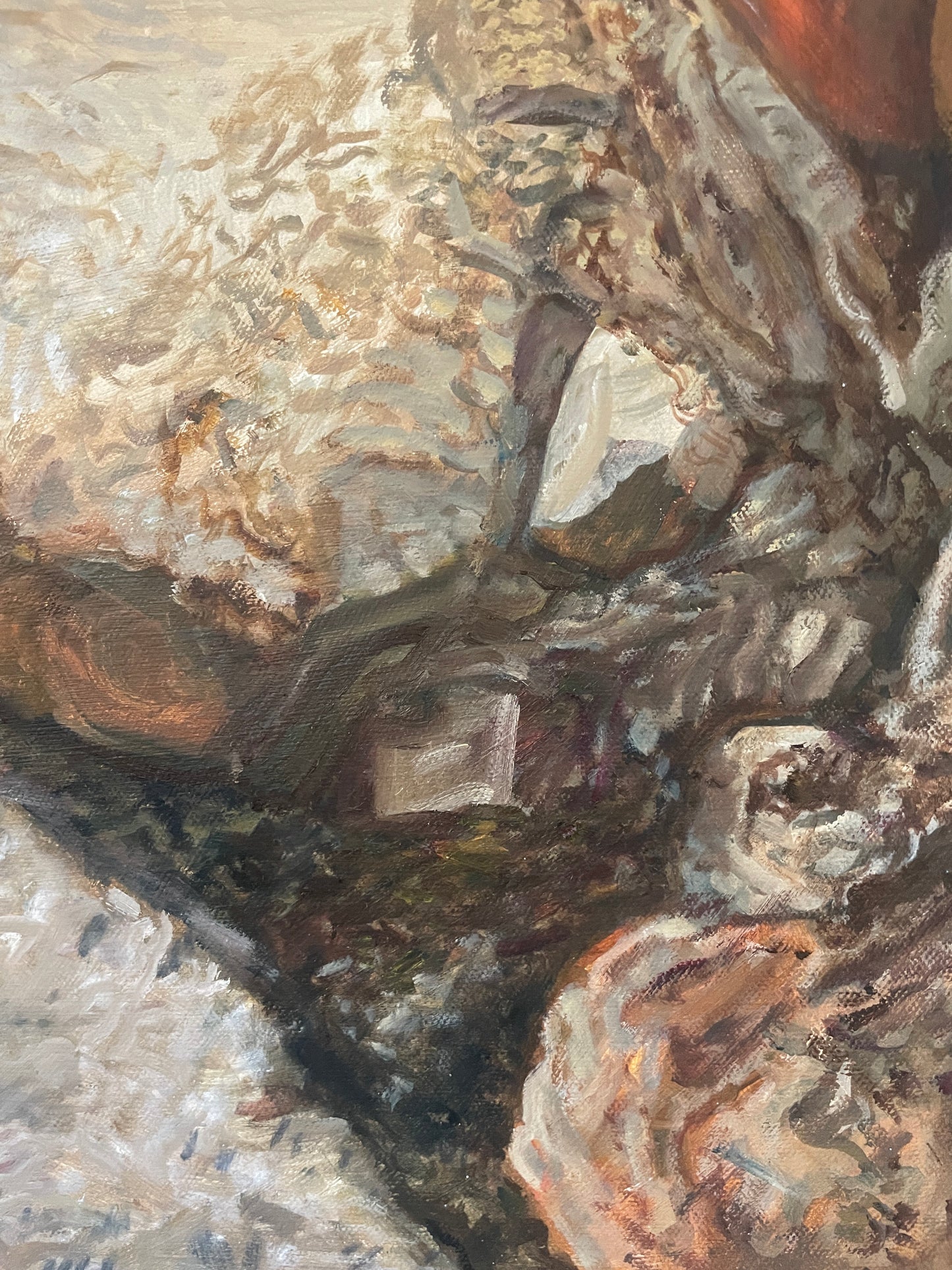 Window of Palamidi Fortress to Argolic Gulf, 2023, oil on canvas, 48 x 36 in. / 121.92 x 91.44 cm.