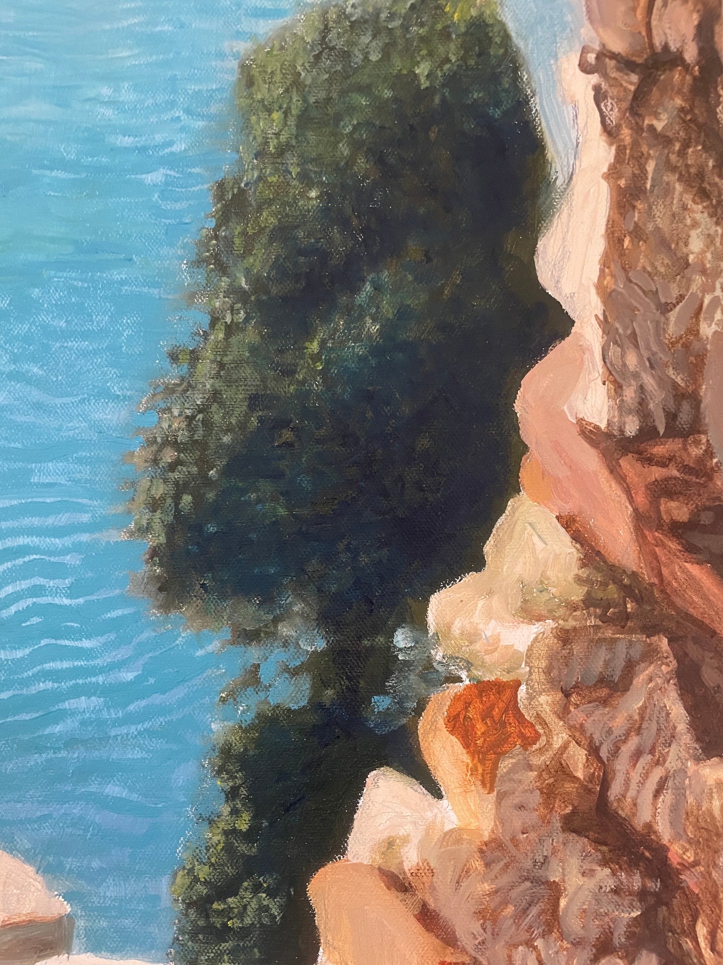 Window of Palamidi Fortress to Argolic Gulf, 2023, oil on canvas, 48 x 36 in. / 121.92 x 91.44 cm.