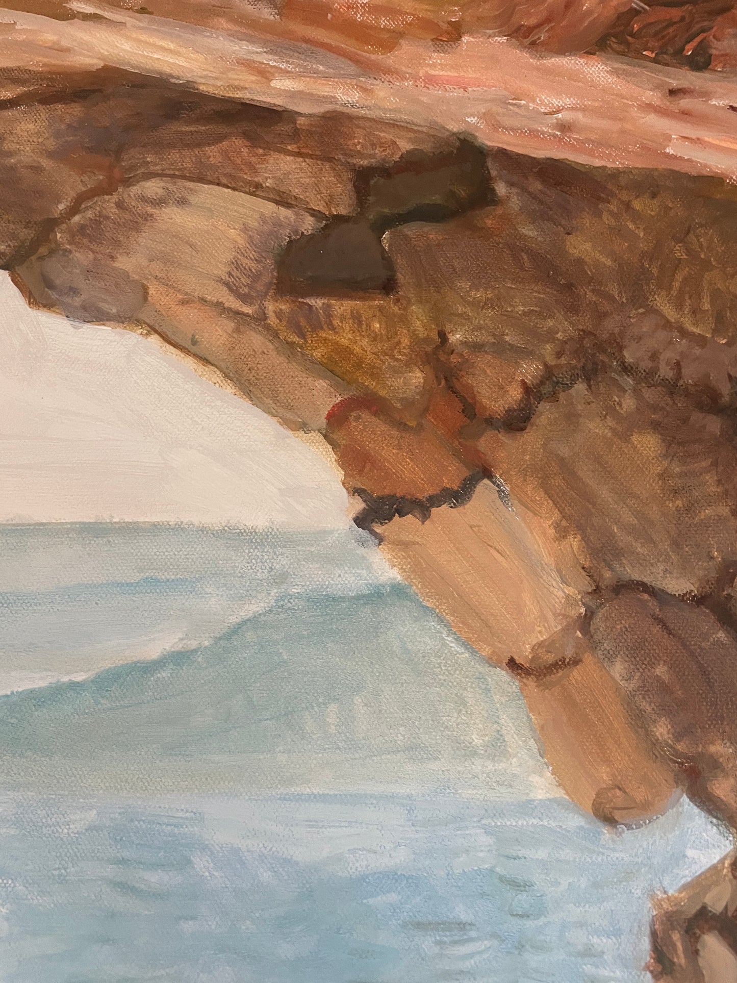 Window of Palamidi Fortress to Argolic Gulf, 2023, oil on canvas, 48 x 36 in. / 121.92 x 91.44 cm.
