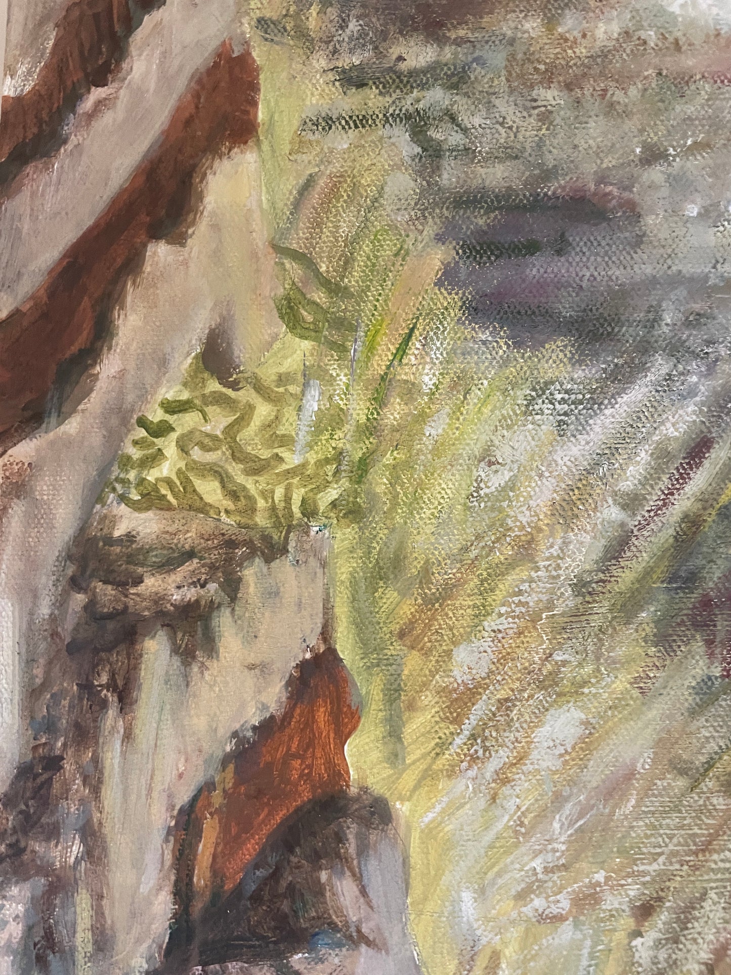 Window of Palamidi Fortress to Argolic Gulf, 2023, oil on canvas, 48 x 36 in. / 121.92 x 91.44 cm.
