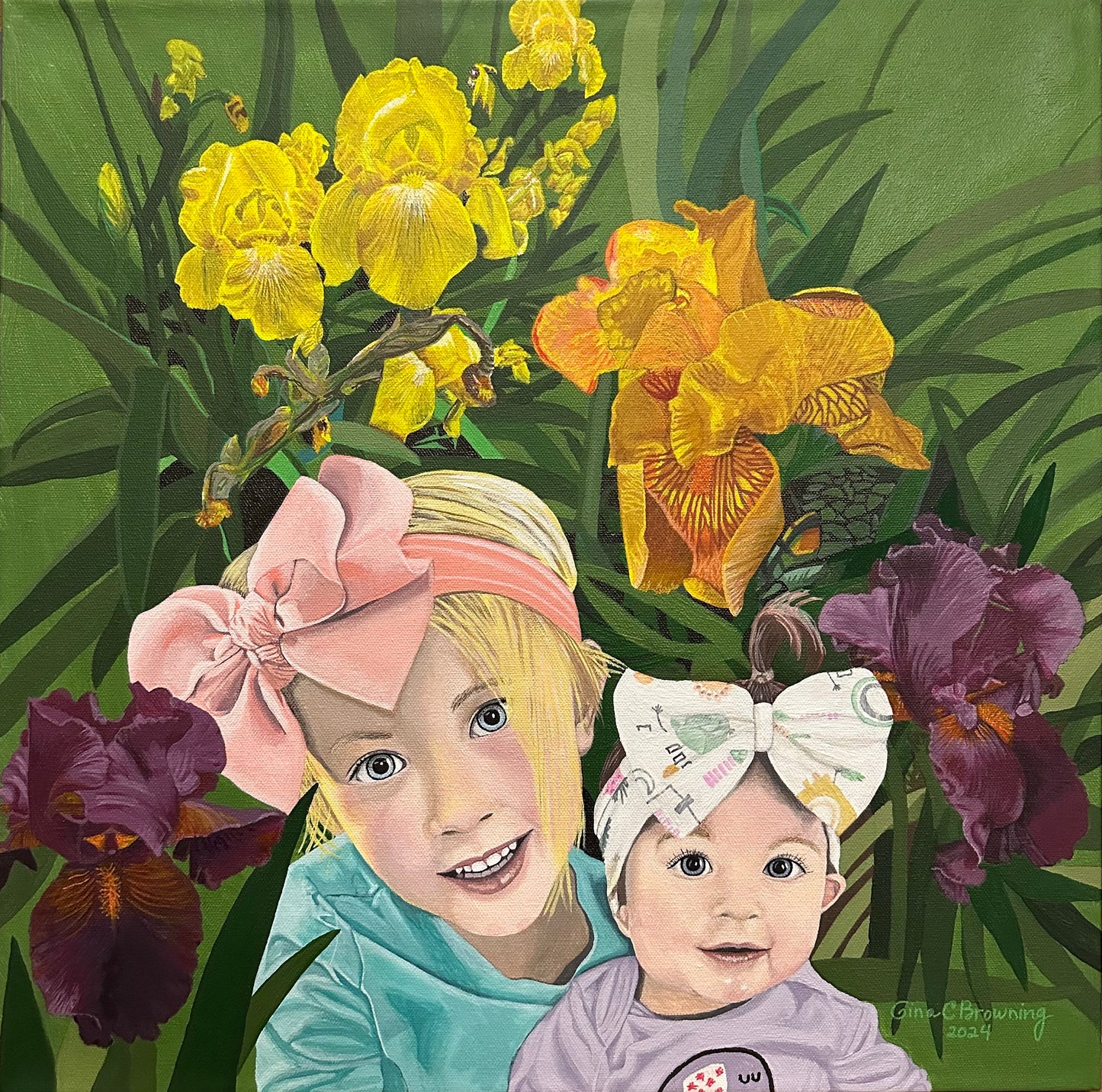 IRISES, 2024, acrylic on canvas, 30 x 30 in. / 76.2 x 76.2 cm.