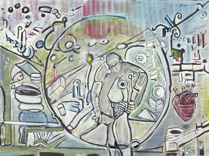 If I Only Had A Heart, 2021, oil on canvas, 36 x 48 in. / 91.44 x 121.92 cm.