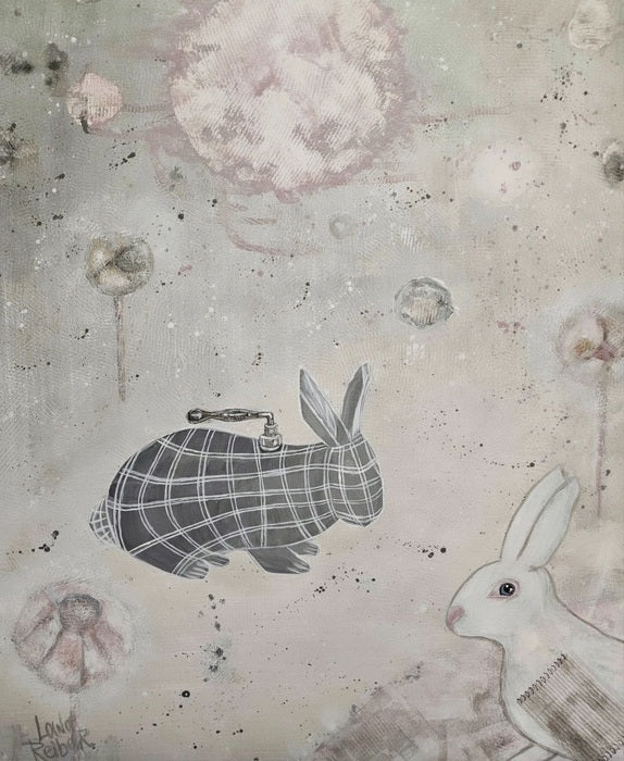 Imitations, 2024, acrylic and ink on canvas, 36 x 24 in. / 91.44 x 60.96 cm.