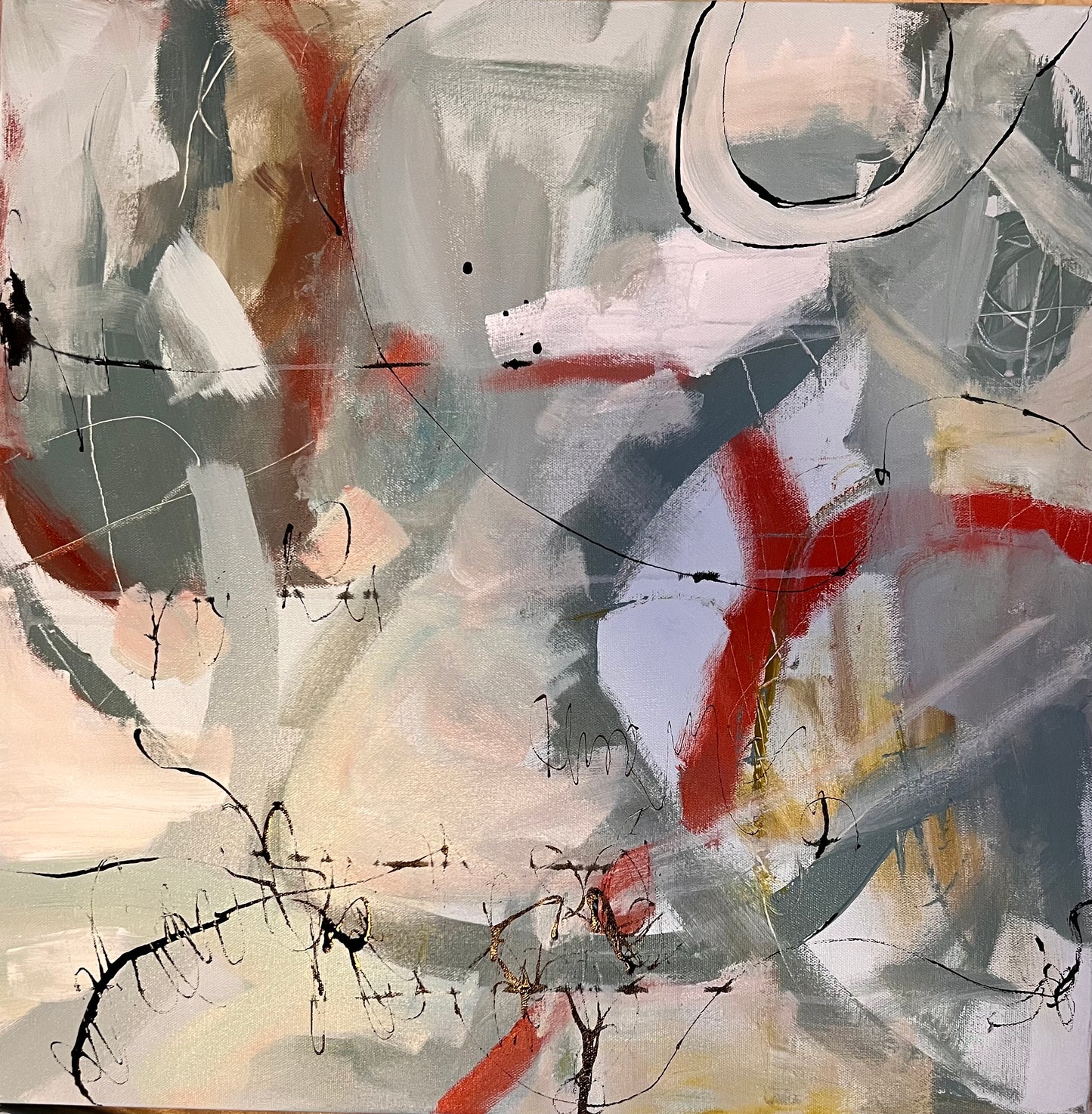 In Harmony with the Season, 2025, acrylic on canvas, 24 x 24 in. / 60.96 x 60.96 cm.