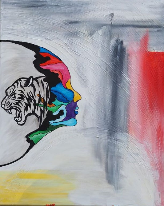 Inside Me, 2024, acrylic, 30 x 24 in. / 76.2 x 60.96 cm.