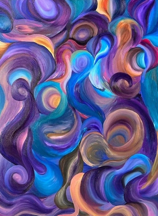 Introspection, 2022, acrylic on canvas, 48 x 36 in. / 121.92 x 91.44 cm.