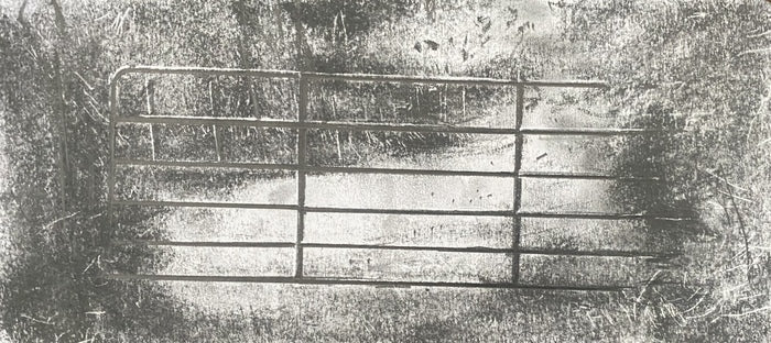 Jeff’s Gate, 2023, graphite on quattro artist blank, 3.5 x 8 in. / 8.89 x 20.32 cm.