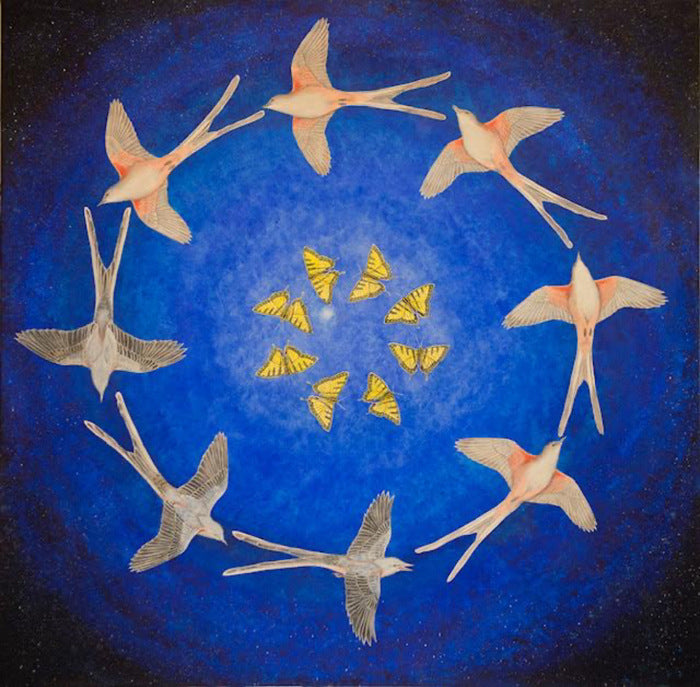 Join the Triumph of the Skies, 2017, acrylic on canvas, 58 x 58 in. / 147.32 x 147.32 cm.