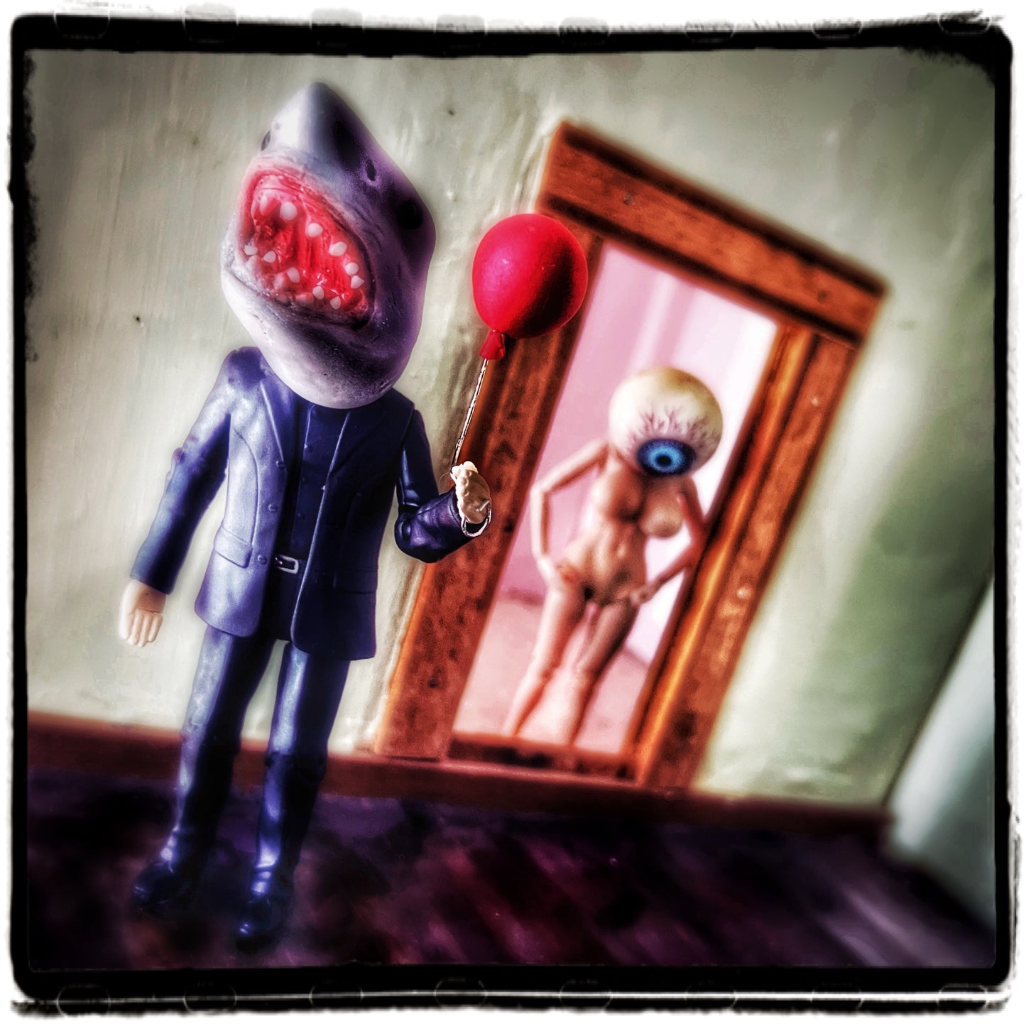 Red Balloon, 2025, photography, 9 x 9 in. / 22.86 x 22.86 cm.