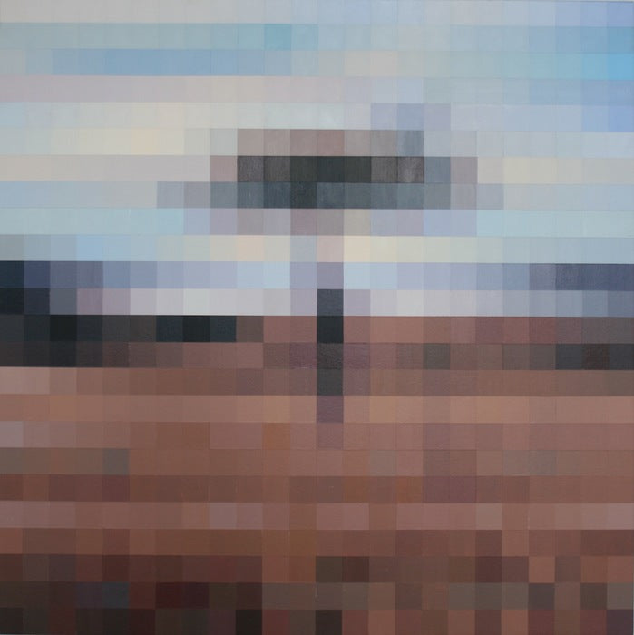 Kenyan Landscape, 2008, acrylic on canvas, 36 x 36 in. / 91.44 x 91.44 cm.