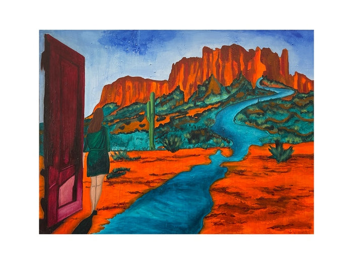 L'Inondation, 2024, acrylic on canvas, 31.5 x 41.5 in. / 80 x 105.41 cm.
