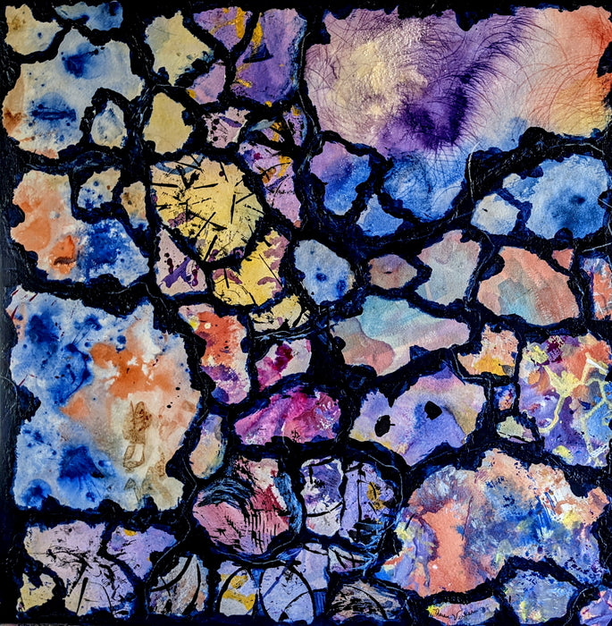 Life is a Puzzle Whose Pieces Don't Often Fit, 2020, mixed media, 20 x 20 in. / 50.8 x 50.8 cm.