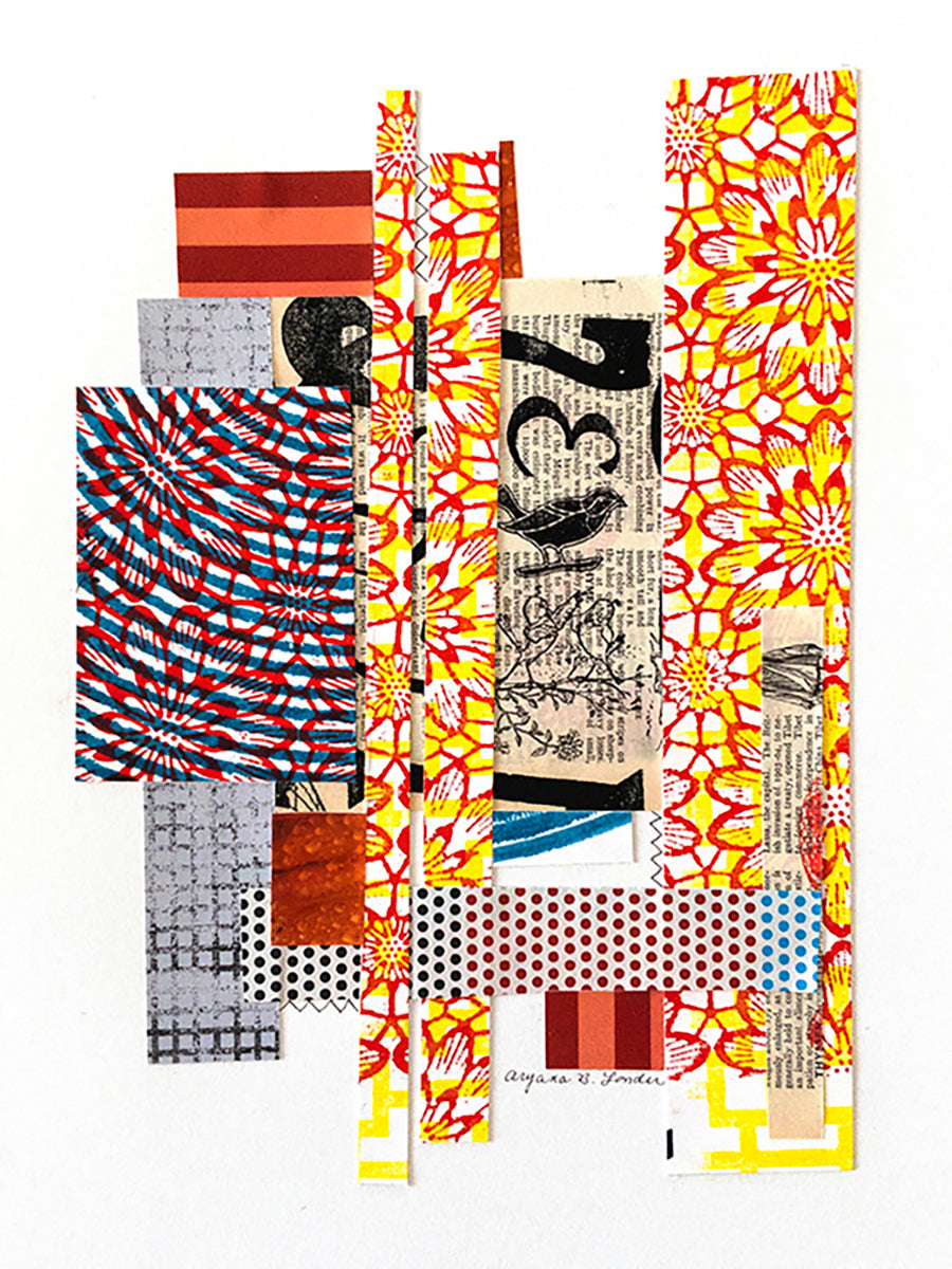 "Monday Afternoon", 2023, collage, 14 x 11 in. / 35.56 x 27.94 cm.