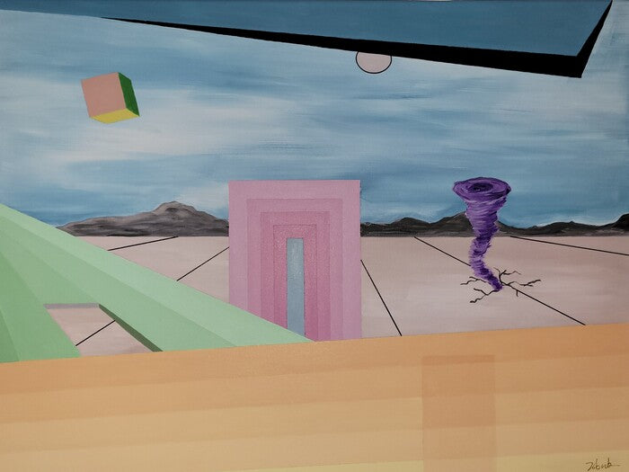 Lone Survivor, 2022, acrylic on canvas, 18 x 24 in. / 45.72 x 60.96 cm.