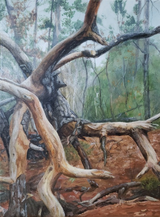 Looking Out, 2020, acrylic on canvas, 12 x 9 in. / 30.48 x 22.86 cm.