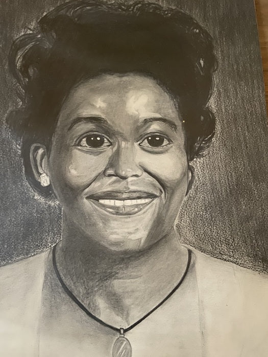 Mama Alease, 2019, graphite drawing, 20 x 16 in. / 50.8 x 40.64 cm.