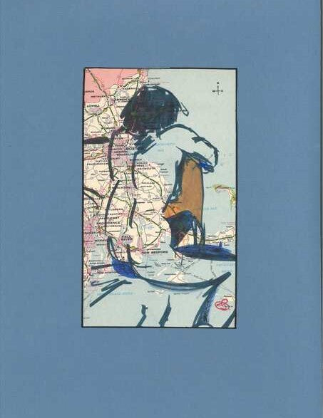 Map Background, 2025, drawing, 8 x 10 in. / 20.32 x 25.4 cm.