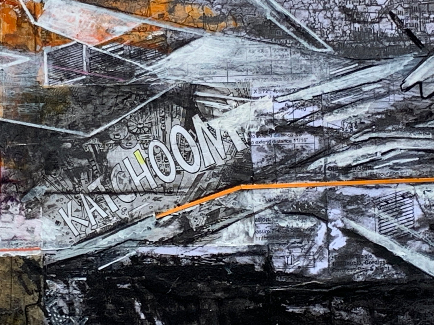 Maximum Flux, 2024, mixed media, 24 x 36 in. / 60.96 x 91.44 cm.