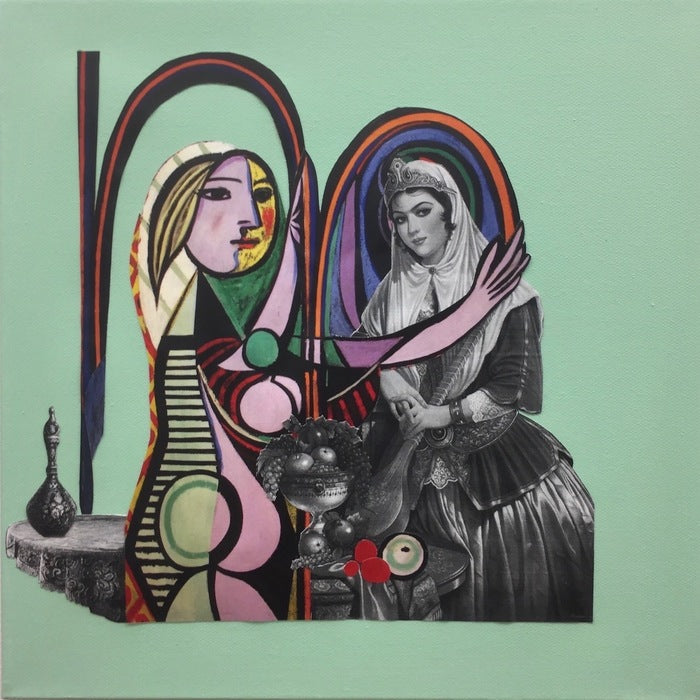 Me & You, 2018, mixed media, 12 x 12 in. / 30.48 x 30.48 cm.