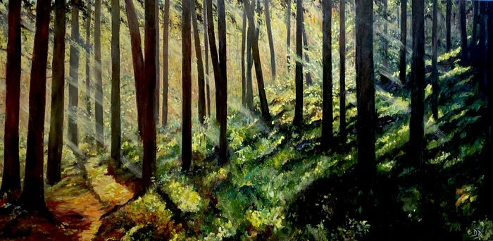 Morning Sun, 2023, oil on canvas, 24 x 48 in. / 60.96 x 121.92 cm.