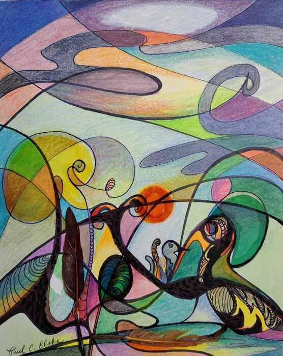 Nature #7, 2024, mixed media, 20 x 16 in. / 50.8 x 40.64 cm.