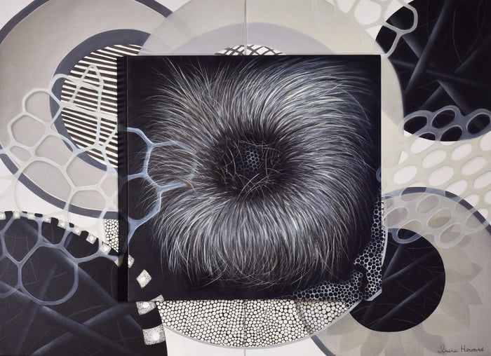 Nostalgia, 2021, oil on three canvases, 36 x 48 in. / 91.44 x 121.92 cm.