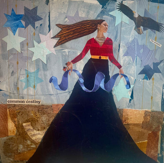 Refuge, 2024, mixed media, 12 x 16 in. / 30.48 x 40.64 cm.
