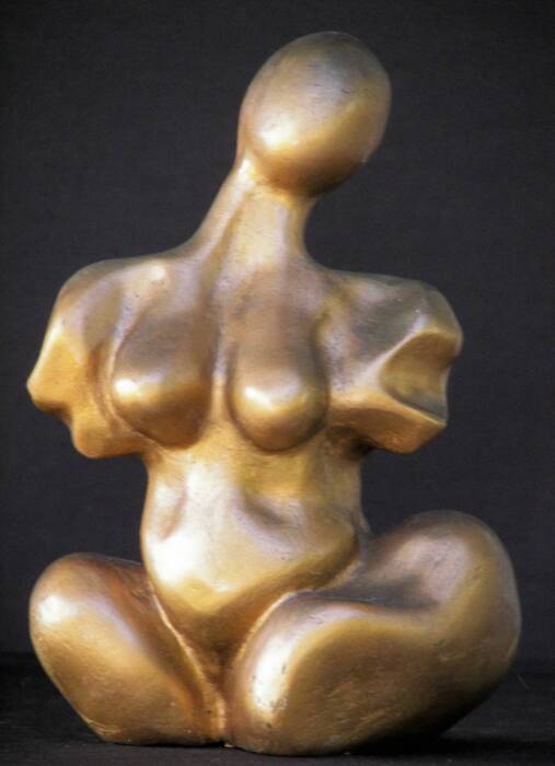 Papa - Goddess of Fertility and Earth Mother, 2023, bronze, 11 x 7.5 in. / 27.94 x 19.05 cm.