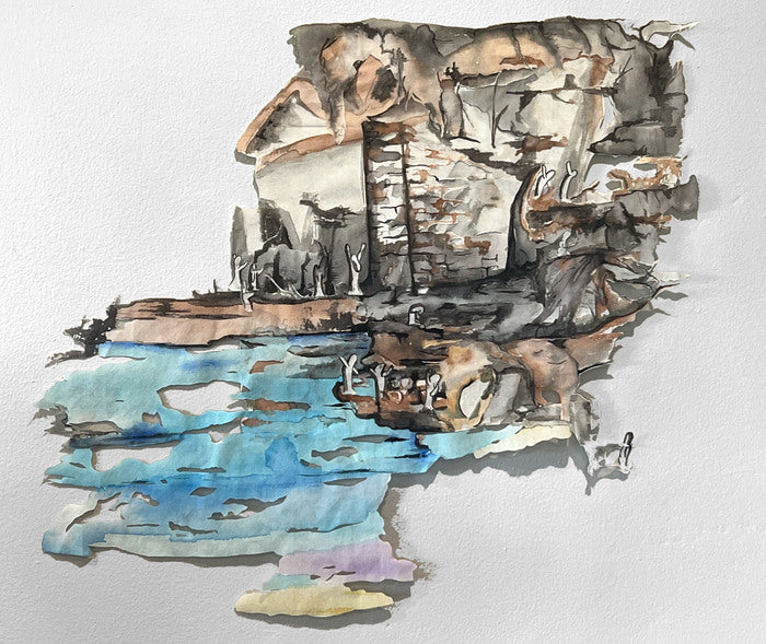 Plato's Rave, 2023, mixed media, 24 x 26 in. / 60.96 x 66.04 cm.