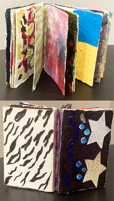 Poor Man's Book, 2024, mixed media, 4.5 x 3.75 in. / 11.43 x 9.5 cm.