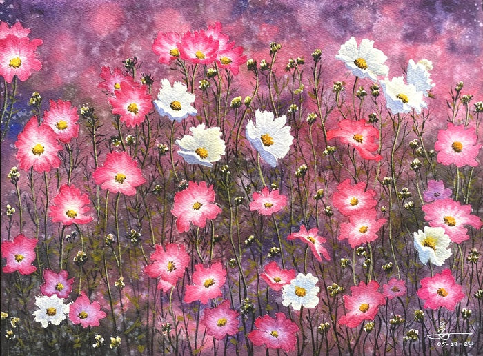 Poppy Flowers, 2024, watercolor on paper, 9 x 12 in. / 22.86 x 30.48 cm.
