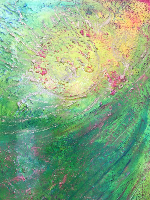 Radiant Energy, 2018, mixed media, 28 x 40 in. / 71.12 x 101.6 cm.