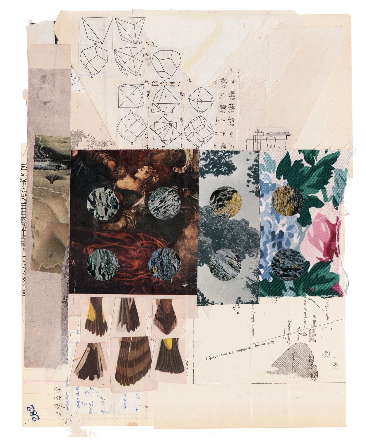 Rebus, 2023, collage, 14 x 11 in. / 35.56 x 27.94 cm.