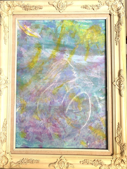 Relentless Courage, 2024, acrylic and mixed media on canvas, 31 x 25 in. / 78.74 x 63.5 cm.