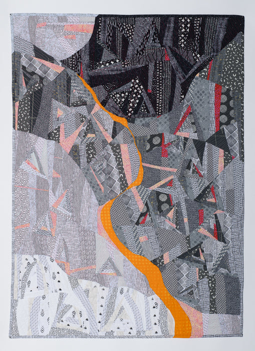 Rhyolite, 2021, fiber - quilt, 34 x 48 in. / 86.36 x 121.92 cm.