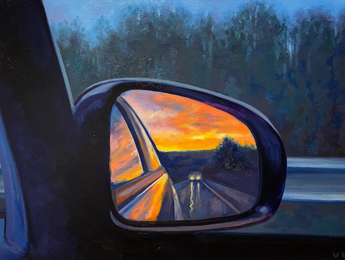 Ride Home, 2024, oil paint on canvas, 18 x 24 in. / 45.72 x 60.96 cm.