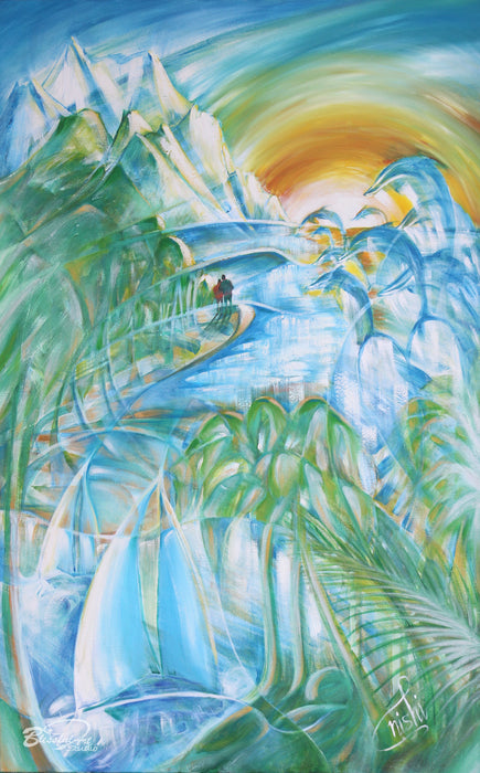 River of Dreams - Embracing the Horizon, 2022, oil, 30 x 48 in. / 76.2 x 121.92 cm.
