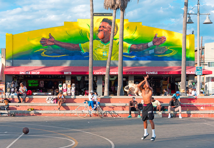 Ronaldinho Mural Basketball Courts, Venice Beach, 2024, 2024, archival pigment print, 13 x 19 in. / 33.02 x 48.26 cm.