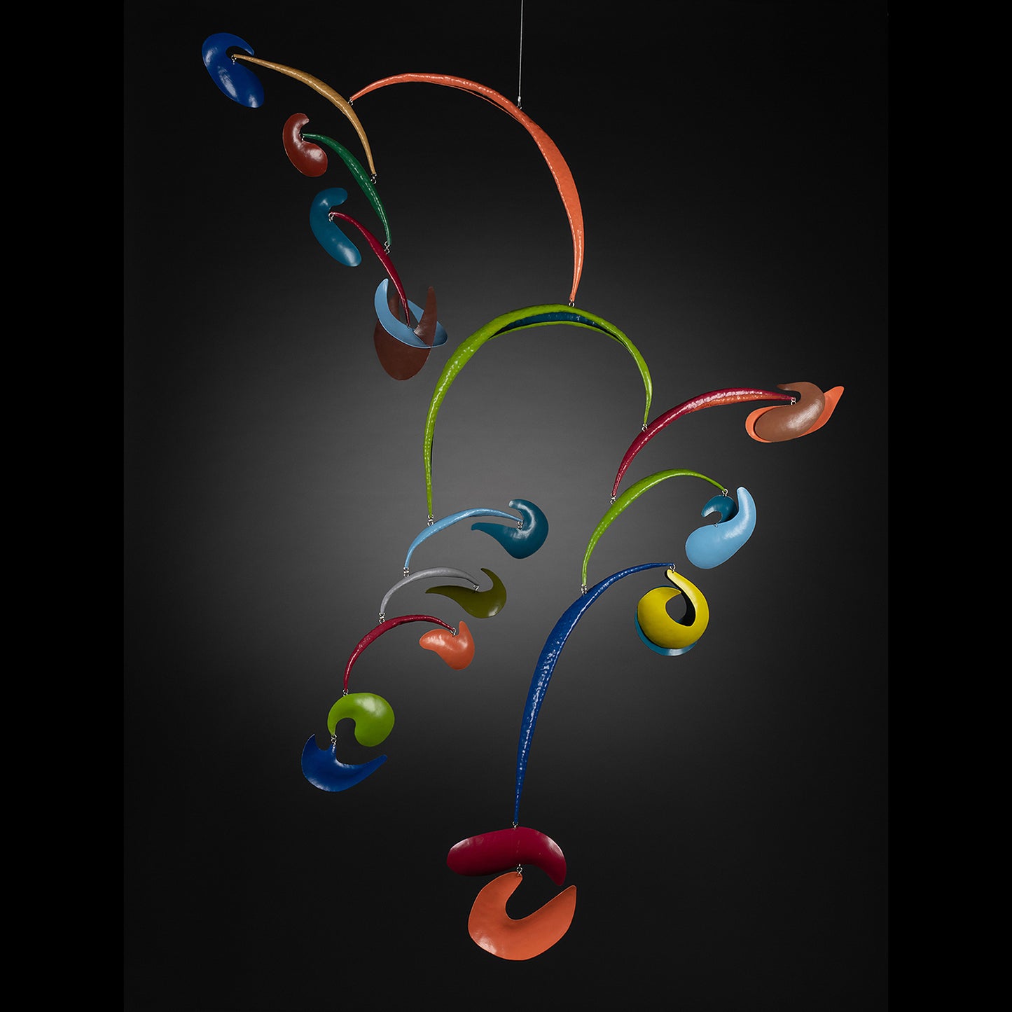 Sun Room Dance Mobile, 2013, painted aluminum, 74 x 60 x 60 in. / 187.96 x 152.4 x 152.4 cm.