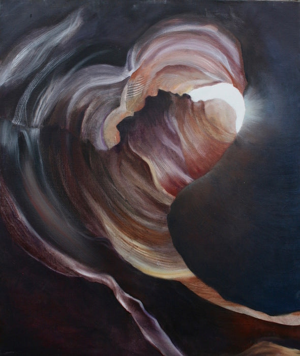 Sandstone Water Way #1, 2021, oil on canvas, 24 x 20 in. / 60.96 x 50.8 cm.