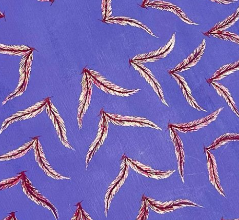 Expanding, 2023, gouache on wood panel, 18 x 24 in. / 45.72 x 60.96 cm.