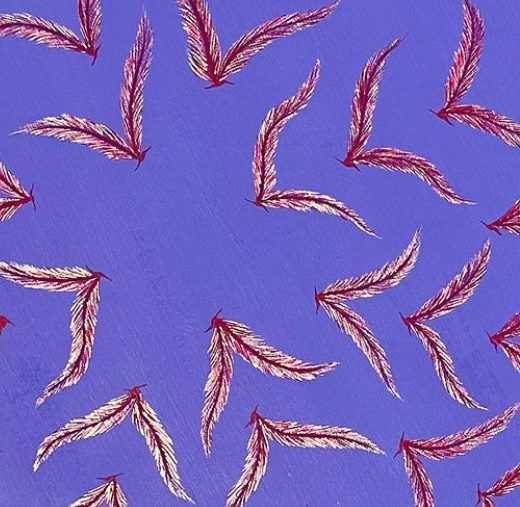 Expanding, 2023, gouache on wood panel, 18 x 24 in. / 45.72 x 60.96 cm.
