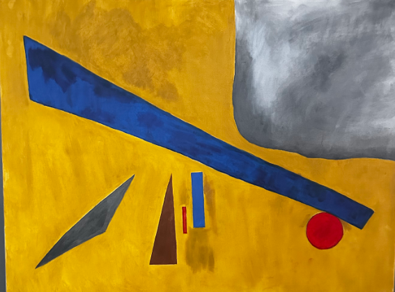 Drone🧏🏽♂️, 2024, oil on canvas, 36 x 24 in. / 91.44 x 60.96 cm.
