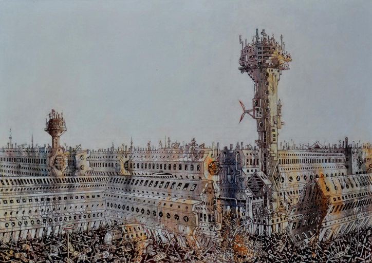 N-0.71, 2022, oil on canvas, 110 x 155 cm. / 43.3 x 61 in.