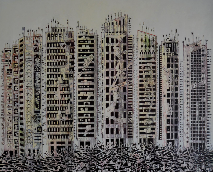 N-0.66, 2021, oil on canvas, 115 x 140 cm. / 45.2 x 55.1 in.