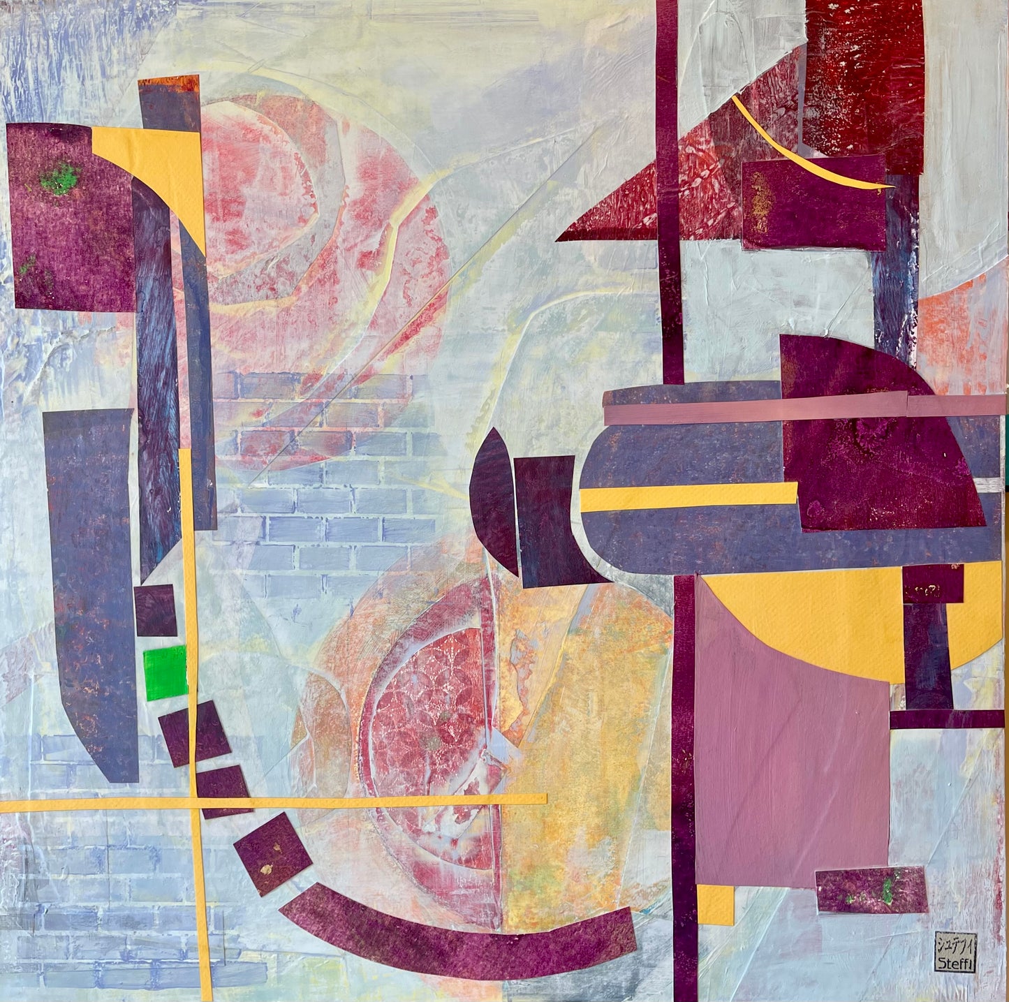 The Pollinator Sanctuary, 2024, mixed media, 20 x 20 in. / 50.8 x 50.8 cm.