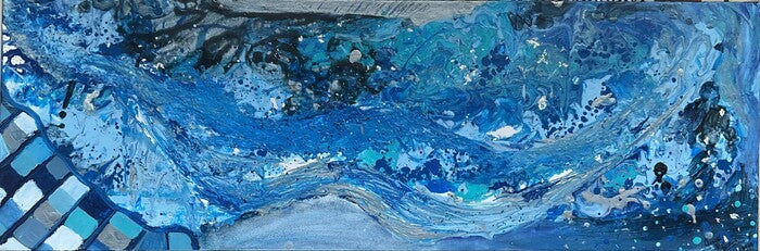 Shades, 2023, acrylic, 12 x 36 in. / 30.48 x 91.44 cm.