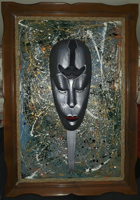 She Subdues the External Chaos, 2019, 3D mixed media, 28 x 36 in. / 71.12 x 91.44 cm.